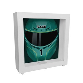 Motorsport Helmet Frame Wooden Money Box in Racing Green Frame Wooden Money Box Motorsport Racing Car Helmet Motorcycle Piggy Bank Racing Money Box Racing Children Car Sports Car