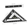 SHINEOFI 1 Set Carpenter Square Ruler Durable Woodworking Measuring Tool