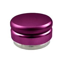 Scarlet Espresso Flat Tamper for Barista; Perfect Extraction with Portafilter Machines; for Strainers with 58 mm Diameter; Solid Design with 490 g Weight (Purple)