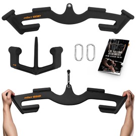MOST GRIP LAT Pull Down Bars Set, Triangular Stability LAT Pulldown Attachments with 8 Ergonomic Handles for Whole Back Training, Non-Slip Cable Machine Attachment for Gym Home Workout