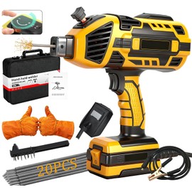 JEXUGK Portable Welding Machine,110V Electric Welder Handheld with IGBT Inverter,5 Variable Current Adjustments 20-120A ARC Welder Gun Gun Fits 3/32"-1/8" Welding Rods for Home Projects, DIY, Repair