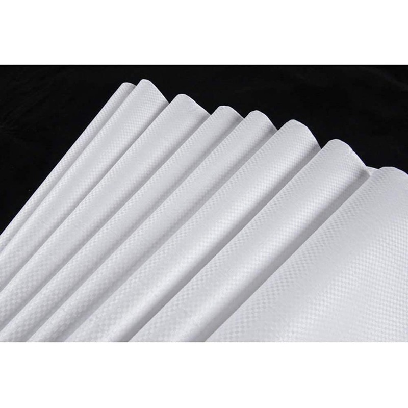 HUYIWEI 10 White Polypropylene Woven Bags, 60 x 100 cm,