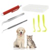 6 Pieces Chemical-Free Tick Remover Set, Painless Tick Hook, Tool for Removing Ticks, Safe Multifunctional Tick Tick Tweezers with Storage Case for Cats and Dogs