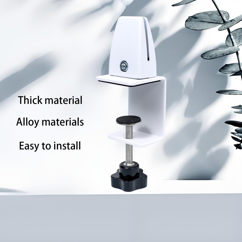 Adjustable Desk Divider Partition Clips, Sneeze Guard Support Clamps for