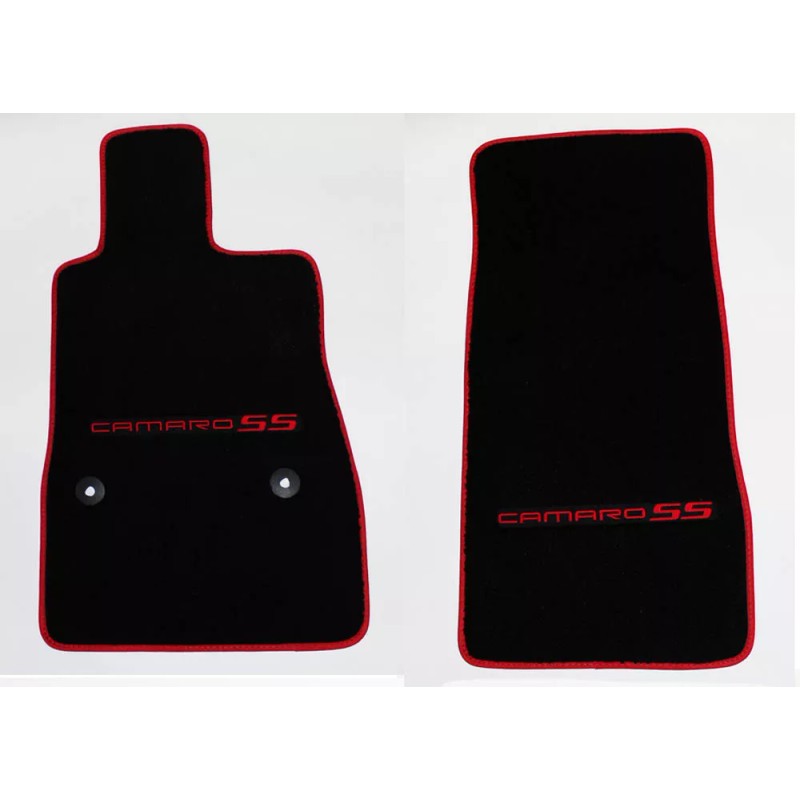 AFM NEW! BLACK Floor Mats 2016-2024 Camaro Embroidered Logo +