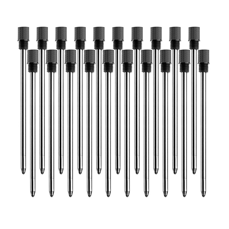 PASISIBICK 2.75'' Black Ink Crystal Pen Refills, Standard D1 Ballpoint