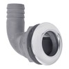 White Water 6655N-90-SCP 90 Degree Thru-Hull Scupper with Stainless Trim,