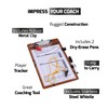 Basketball Clipboard Dry Erase for Coach– Double Sided Lineup Basketball