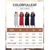 COLORFULLEAF Women's Zip Up Robes Long Sleeve Hooded Fleece Bathrobe