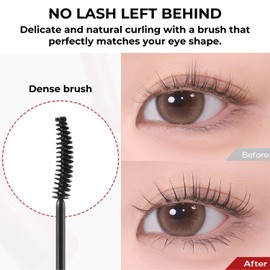 BBIA Never Die Mascara Extreme - Delicate Curling Ultra Long-Lasting Fixing Power Volumizing Lengthening Intense Length Natural Full Lashes No Smudging & Clumping K-Beauty (01 SUPER BLACK)