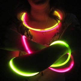 Glow Necklaces (Tube of 50) - Assorted Color 22" Glow Stick Necklaces