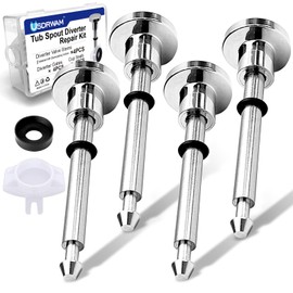 Usdrwam 4 Set Tub Spout Diverter Valve Stem Repair Kit for Moen 101237, Includes 4 Plating Diverter Gates and 4 Cup Seals