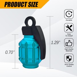 4 Pcs Car Tire Valve Stem Caps, Aluminum Valve Stem Caps, Universal Stem Covers for Cars Tire Caps, SUVs, Bike, Trucks and Motorcycles (Sky Blue)