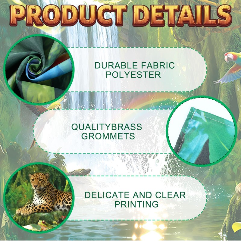 Hahafelt Rainforest Decorations 2026 VBS 18 x 6 ft Super-Sized