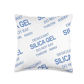 Silica Gel Desiccant Pack Blue Packet Funny Novelty Throw Pillow