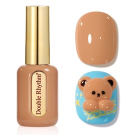 Double Rhythm 0.50 OZ Gel Polish Hema Free Same Color Same Bottle Golden Round Translucent Neutral Natural Milky 15 ML Jelly UV Polish Art DIY at Home (Sand Nude-C1441)