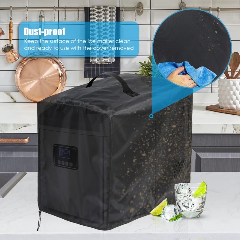 COOSOO Ice Maker Cover Ice Machine Cover Compatible with Countertop