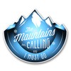 2 x 10cm The Mountains are Calling Vinyl Sticker Ski
