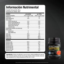 Evolution Proteina Suero De Leche (whey) Wp100 800 G Fresa Fresa                                                                                      