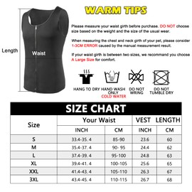 Donason Men Sauna Suit Neoprene Waist Trainer Men's Hot Sweat Vest Body Shaper Tank Top Shapewear Workout Suit with Zipper