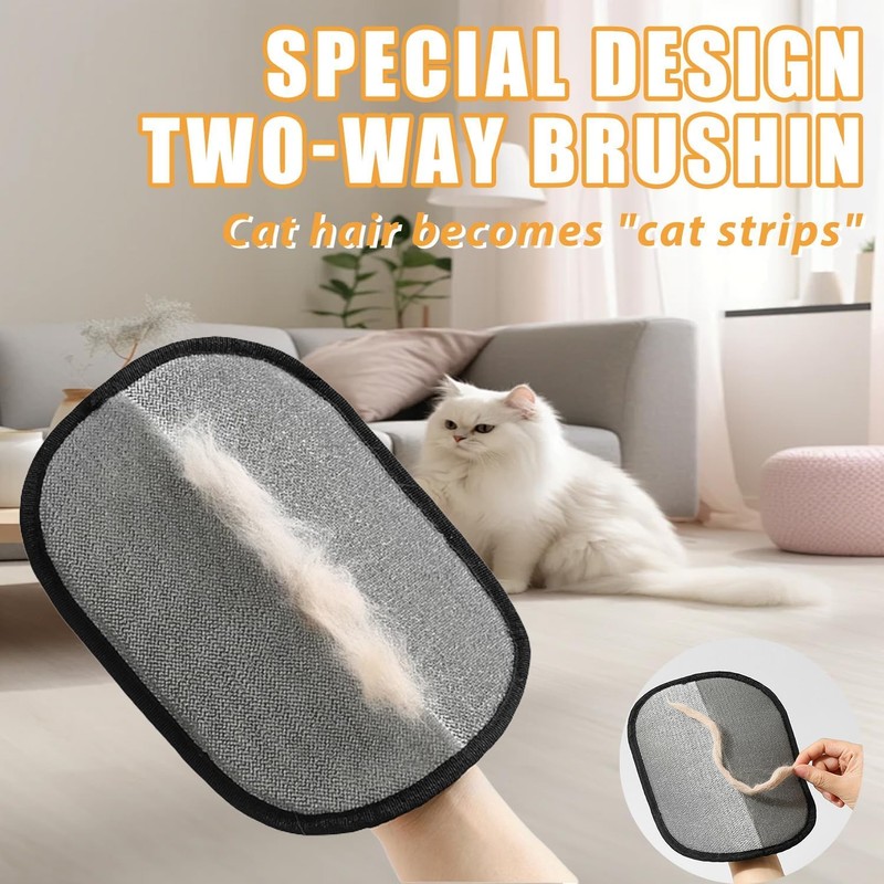 Static Dual Size Pet Fur Remover Gloves Washable for Cat
