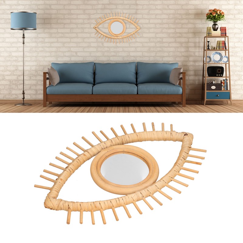 Nordic Innovative Hanging Mirror Wall Mounted Retro Art Entrance Mirror