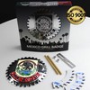 Premium Mirror Chrome Red ISO 9001 Mexico Eagle Flag Grill