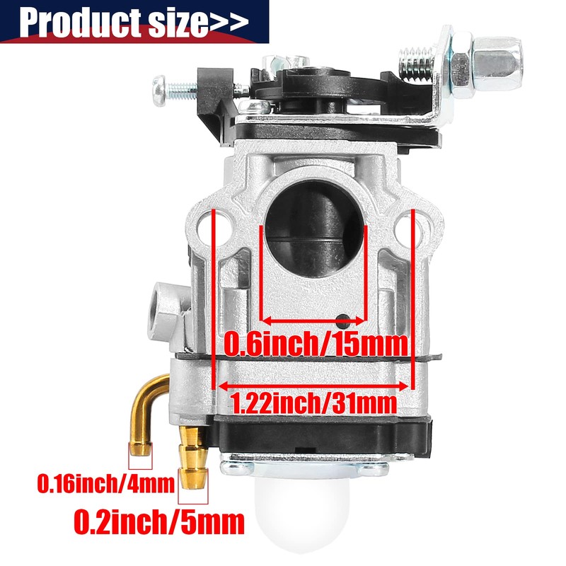 QAZAKY Carburetor for 33cc 40cc 43cc 47cc 49cc 50cc 2-Stroke