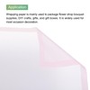 sourcing map 10pcs Transparent Pink Border Flower Wrapping Paper 22.8"x22.8"