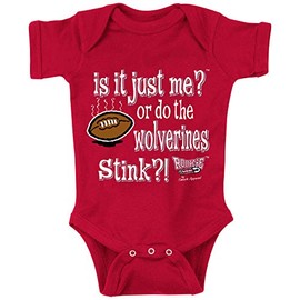Rookie Wear By Smack Apparel Ohio State Football Fans ¿Es Just Me? Or Do The Wolverines Stink. overol rojo (NB-18M) (mameluco, 6 meses)
