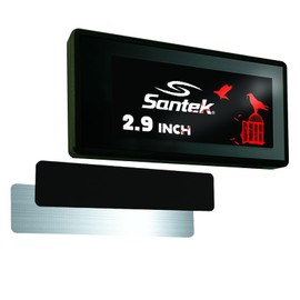Santek EZ Door Sign(2nd gen) 2.9 Inch E-Paper Digital Signage, Rechargeable, Cordless, Tricolor eink Display featuring Customizable Messages with Low Power Consumption, School, Office & Business Sign