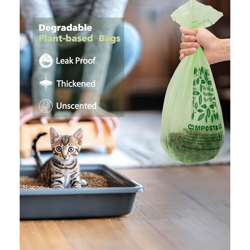 AYOTEE 150 Count Compostable Trash Bags 3 Gallon Trash Bag,