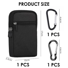 1 Waterproof Canvas Bag and 2 Spring Hooks, Multifunctional Waist Bag, Simple and Fashionable Storage Bag, Sports Waist Bag, Portable Storage Bag