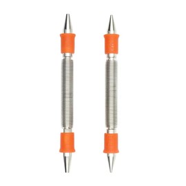 Grnlucja 2Pcs Spring Tool Set 1/32In, 1/16In, 3/32In, 1/8In Nail Punch, Spring Loaded Rivet Removal Kit for Wood