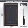 Oil Rubbed Bronze Decorative Blank Light Switch Covers Plate, Metal