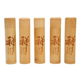 Scattering Urns, Pet Ash Scattering Containers 5Pcs Excellent Sealing Small Scattering Tubes 5.9 x 1.4 x 1.4in Small Bamboo Scattering Urns Tube