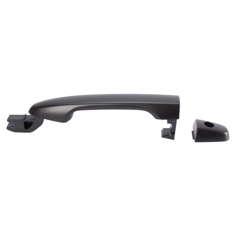 TRQ Front Left Exterior Door Handle Black Drivers Side Compatible