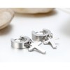 JewelryWe Jewellery Hoop Earrings Cross Stainless Steel Classic Crucifix Earrings