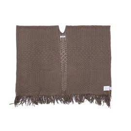 Knit Shawl Wrap for Women - Soul Young Ladies Fringe Knitted Poncho Cardigan Cape(Khaki)(Size: One Size)