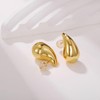 PRETOLE Gold Teardrop Earrings for Women, 14K Gold Plated Thick