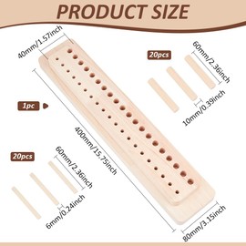 BENECREAT 15.7Inch Chunky Knitting Blanket Loom, Rectangle Looms for Scarf & Sweater Knitting Board Loom for Making Cushions, Hats, Headbands, Shawls, 40 Pegs