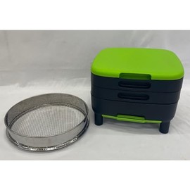MAZE RSI Worm Farm with Sifter, 2 Working Trays, Black & Green, Metal, 16'Wx16'Hx16'D, No Assembly Required, 1 Year Warranty