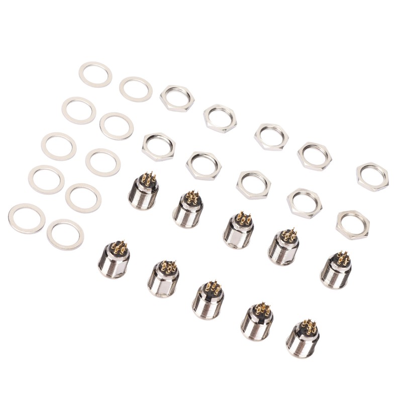 10 Set 6 Pin XLR Male Socket Base Stable Exquisite