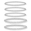 Elegance 11 designs Silver Beaded Bracelets for Women Silver Stack