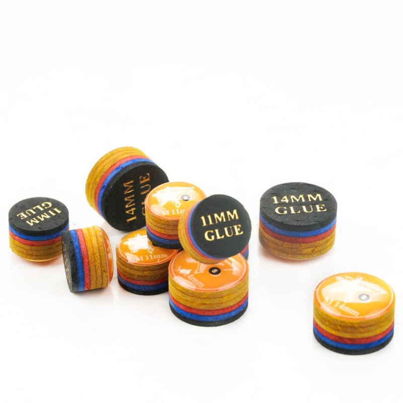 CRICAL 5 Pieces Rainbow Tip Billiards Pool Cue Tip 11/14mm