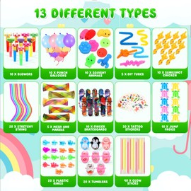 OGNI ORA 200 PCS Party Bag Fillers for Kids, Classroom Prizes Rewards Goodie Loot Bag Fillers, Birthday Party Christmas Stocking Gift Favours