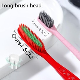 Cepillo de dientes manual de cabeza grande, paquete de 5, cepillos de dientes de cerdas ultra suaves para adultos, cepillo de dientes extra suave para dientes sensibles
