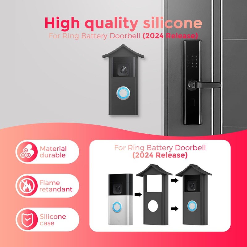 Augstci Silicone Case for Ring Battery Doorbell 2024 - Military-Grade