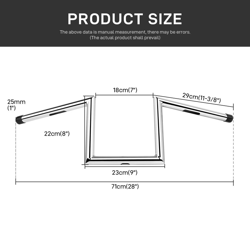 GOODFITMENT For Harley Sportster XL 883 1200 1" Chrome Motorcycle