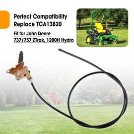 vierzweites Throttle Control Cable Replacement Replce TCA13820, Push Pull Cable Compatible with John Deere 737 757 ZTrak 1200H Hydro Bunker & Field Rake Lawn Mower
